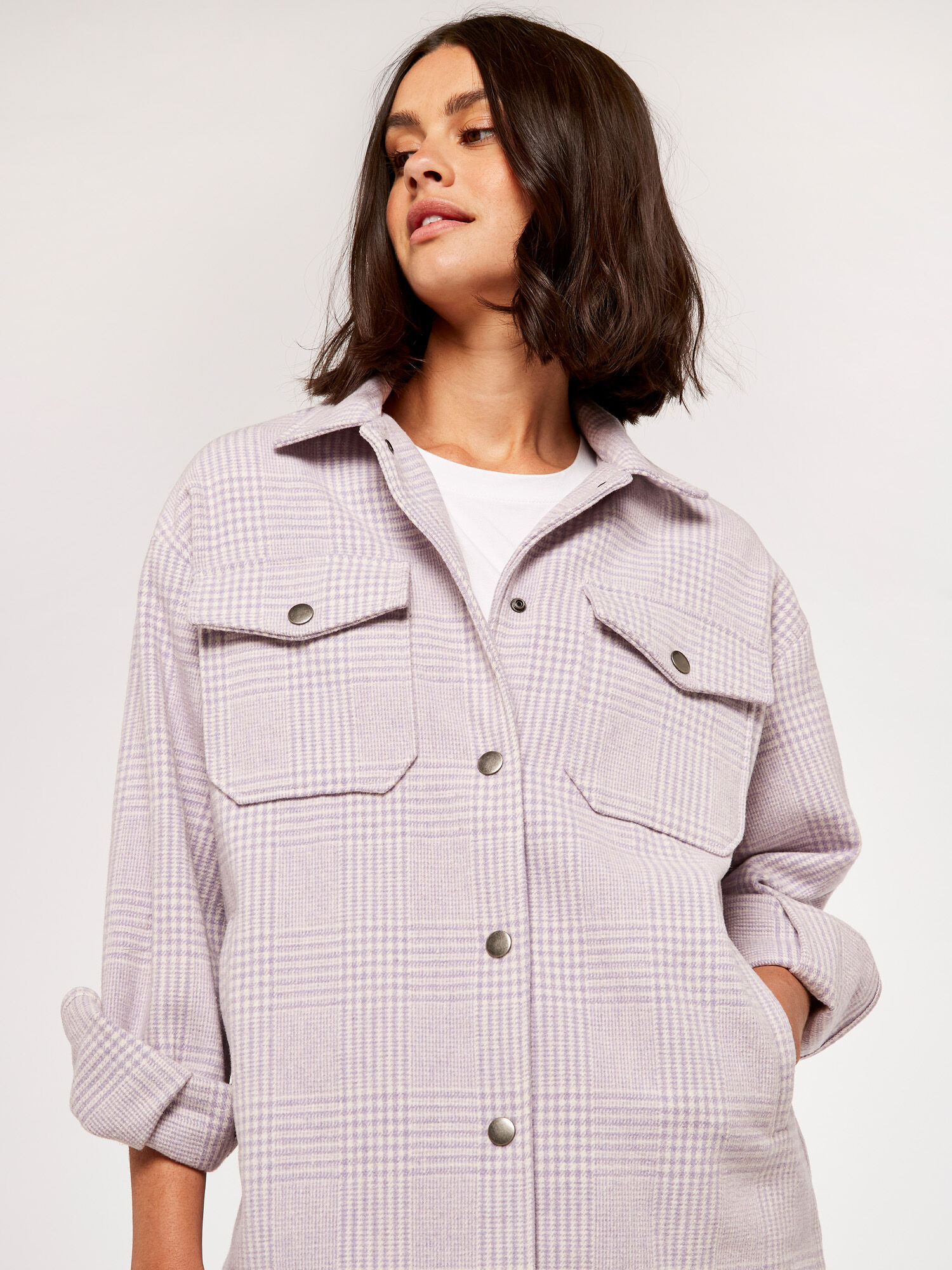 Veste En Laine A Carreaux