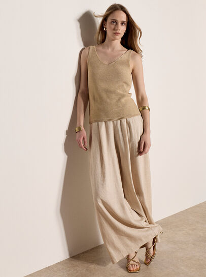 Gold Sparkle Knitted Cami Top