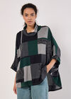 Oversized Colour Block Knit Top, Green, large