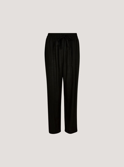 Linen Blend Cropped Trousers