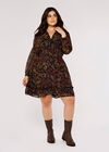 Curve Paisley Smock Dress, Black, large