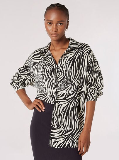 Zebra Swirl Oversized Shirt
