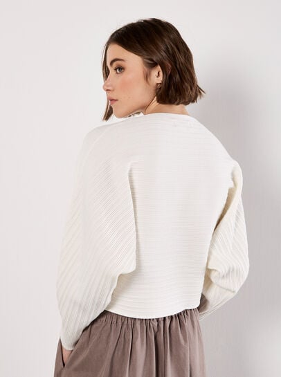 Rib Knit Batwing Jumper