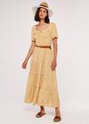 Daisy Milkmaid Maxi Dress, Mustard, large