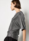 V Back Sparkle Top, Silver, large