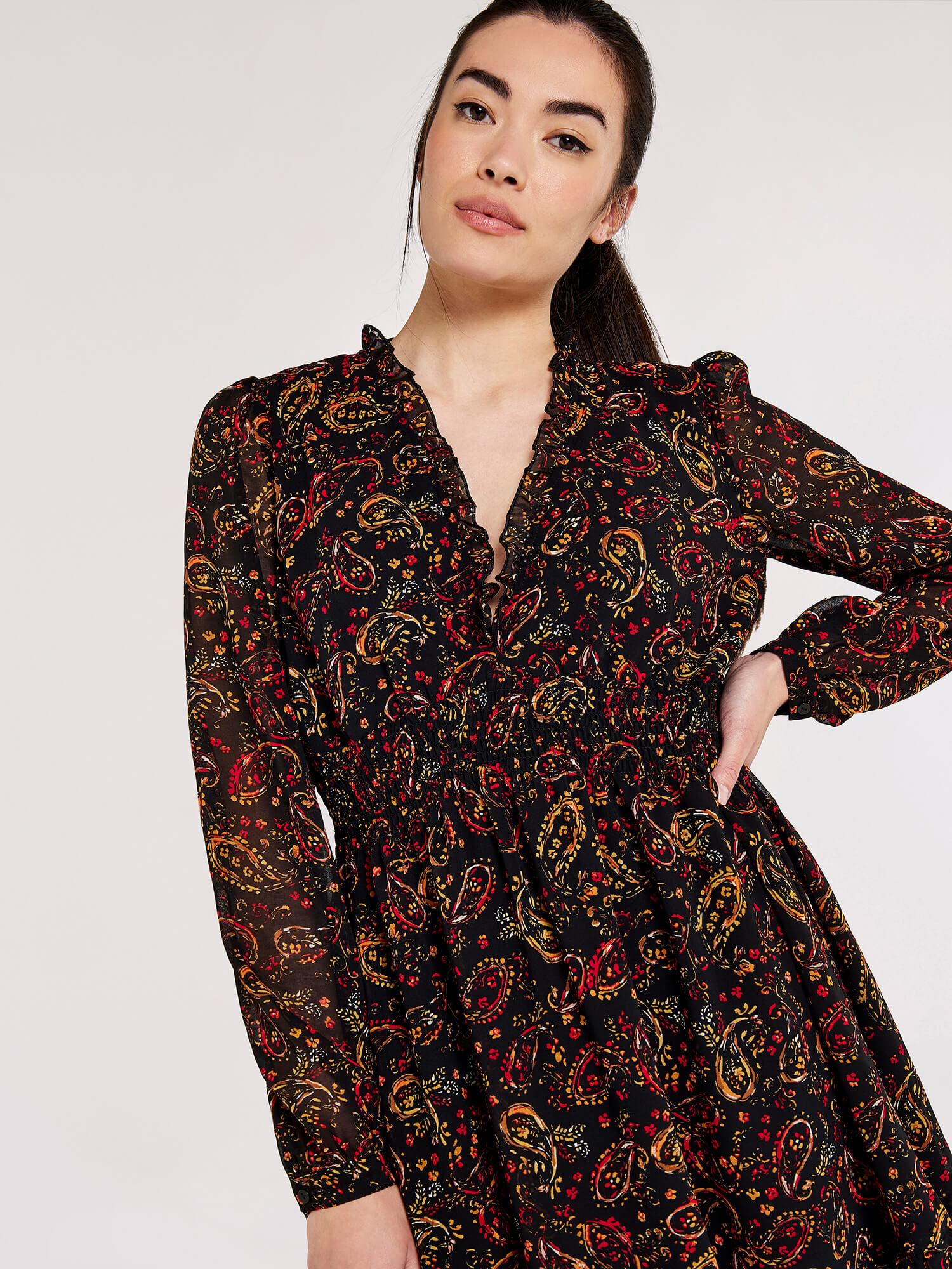 Warehouse paisley flippy dress store