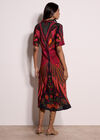 Toucan Tropical Shirt Maxi Dress, Black, large