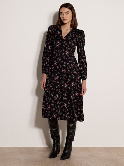 Floral Print Midi Dress