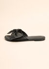 Bow Mule Sandals, Black, large