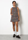 Colour Pop Tweed Shift Mini Dress, Black, large