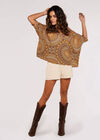 Moroccan Mandala Oversized Top, Mustard, large