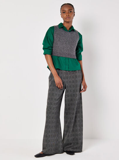 Cropped Waffle Knitted Vest Top