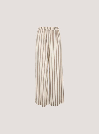 Stripe Wide Leg Trousers