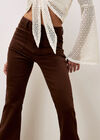 Lara Cotton Flare Jeans, Brown, large