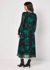 Silhouette Floral Chiffon Midaxi Dress, Green, large