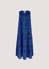 Tassel Broderie Midaxi Dress, Blue, large