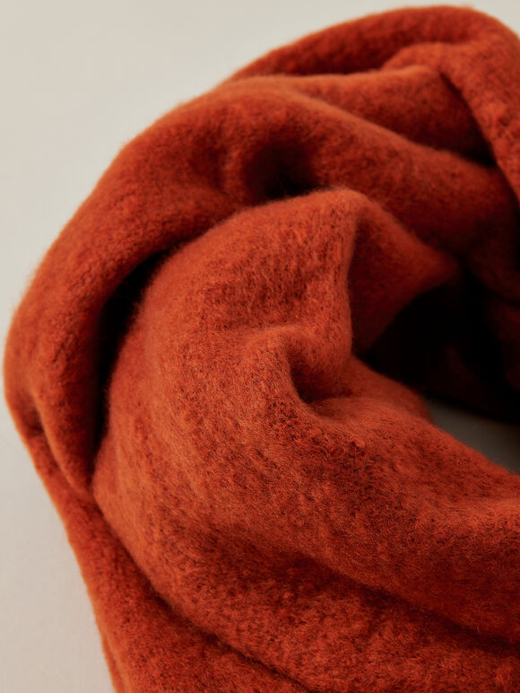 Boucle Soft Scarf, Red, large