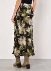 Painterly Floral Slip Maxi Skirt, Khaki, large