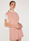 Knitted Vest, Pink, large