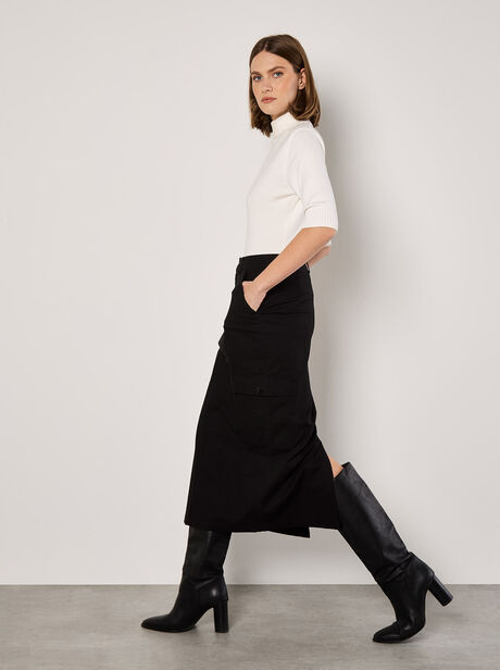 Cotton Cargo Midaxi Skirt