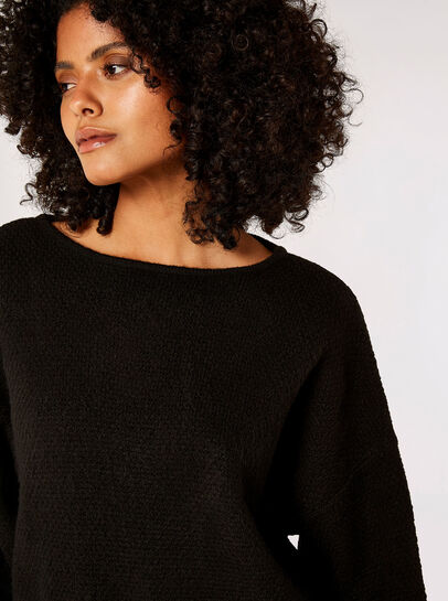 Oversized Boucle Batwing Jumper