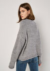 Oversized Chunky Knit Jumper, Grey, large