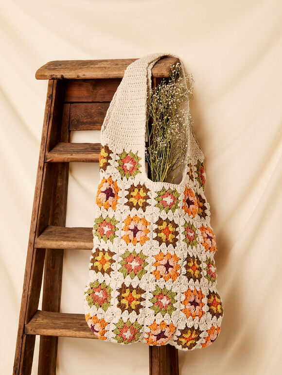 White Crochet Bag, Assorted, large
