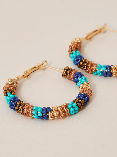 Beaded Hoop Earrings