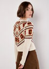 Crochet Squares Scallop Cardigan, Stone, large