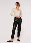 Wrap Ribbed Knitted Top, Stone, large