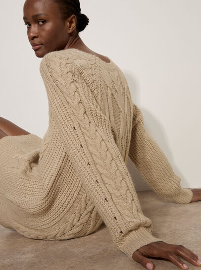 Cable Knit Jumper Mini Dress