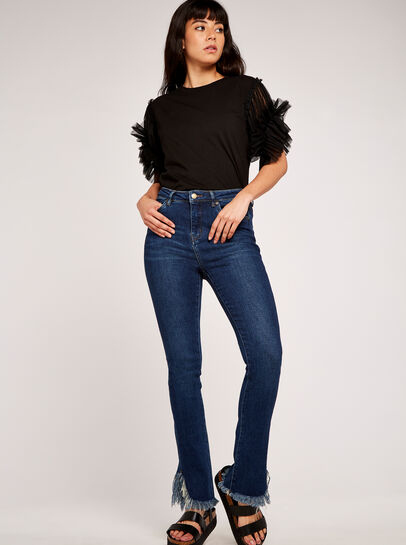 Sofia Frayed Hem Mid Rise Jean
