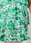 Tropical Leaf Layered Dress, Cream, large