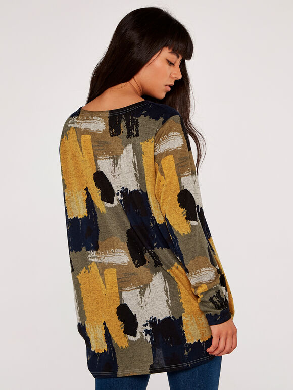 Paint Stroke Top, Navy, large