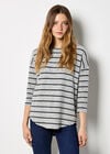 Soft Touch Stripe Top, Grey, large