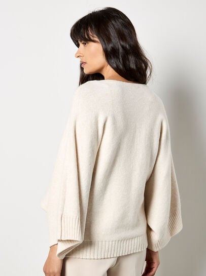 Oversized Cable Knit Cape Jumper