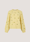 Embroidered Lemon Jumper, Yellow, large