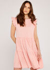 Micro Clover Tiered Dress, Pink, large