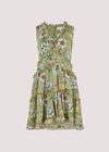 Floral Tiered Ruffle Dress, Mint, large