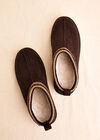 Faux Fur Lined Suede Slipper Boot, Brown, large