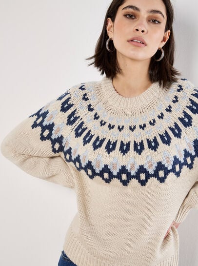Fair Isle Chunky Knit Jumper