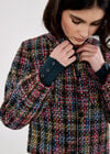 Multicoloured Tweed Jacket, Black, large