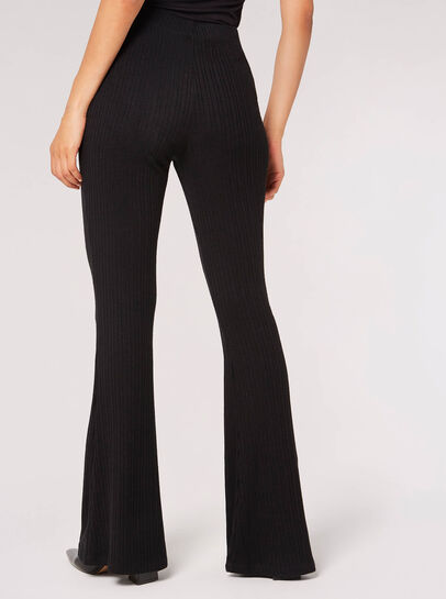 Ribbed Flare Trousers