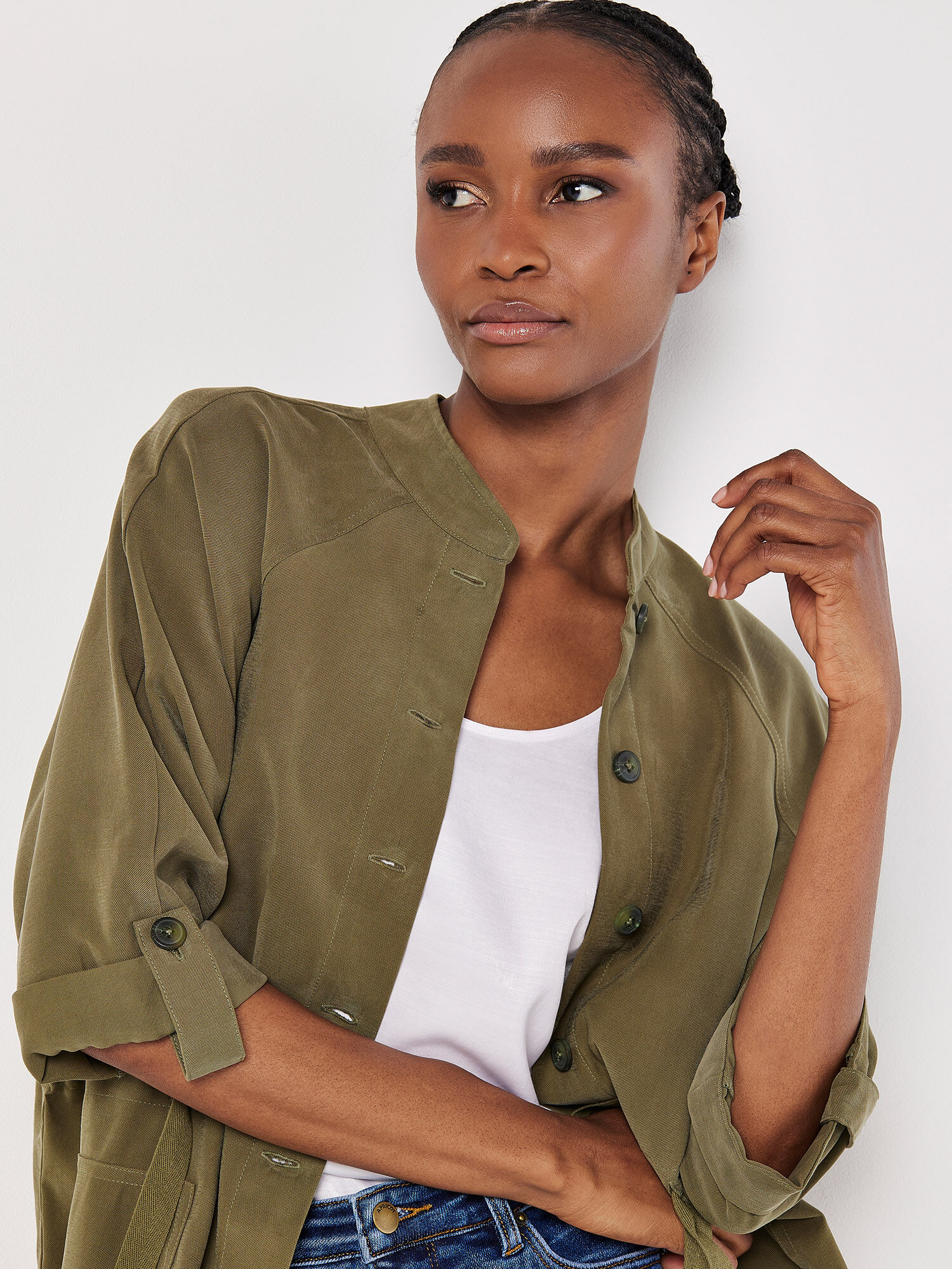 Robe kaki courte new arrivals
