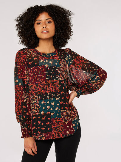 Patchwork Ditsy Floral Top