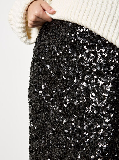 Sequin Mesh Maxi Skirt
