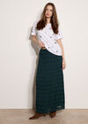 Floral Embroidered Cotton T-Shirt, White, large