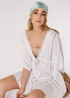 Crochet Trim Kimono, Cream, large