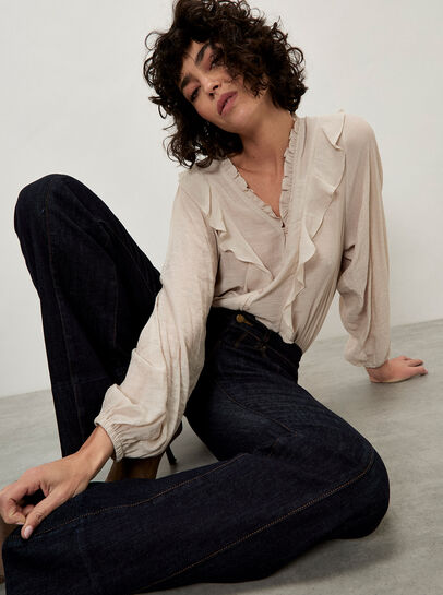 Lisa Seam Detail Flare Jeans