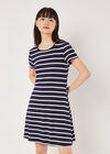 Stripe Jersey Mini Dress, Navy, large